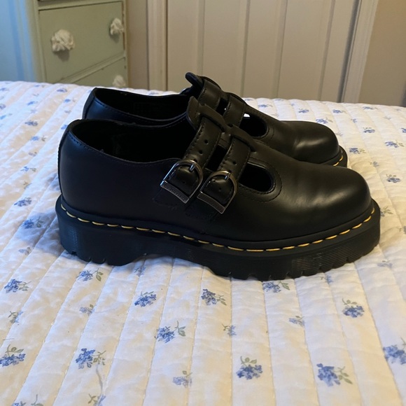 Dr. Martens 8065 II Bex Smooth Leather Platform Mary Jane Shoes - Picture 4 of 8